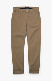 Verona Slim Leg Chino Pants In Walnut High Flyer