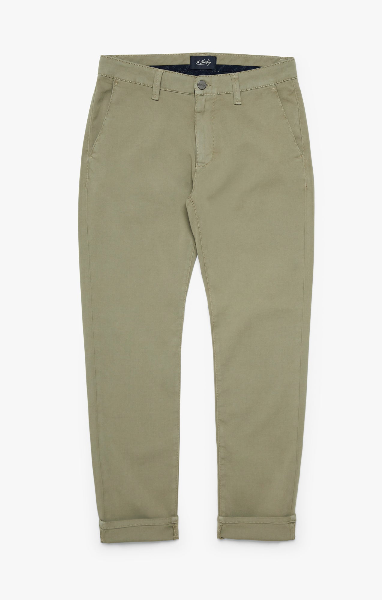 Verona Slim Leg Chino Pants In Vetiver High Flyer