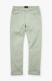 Courage Straight Leg Pants In Iceberg Green Twill