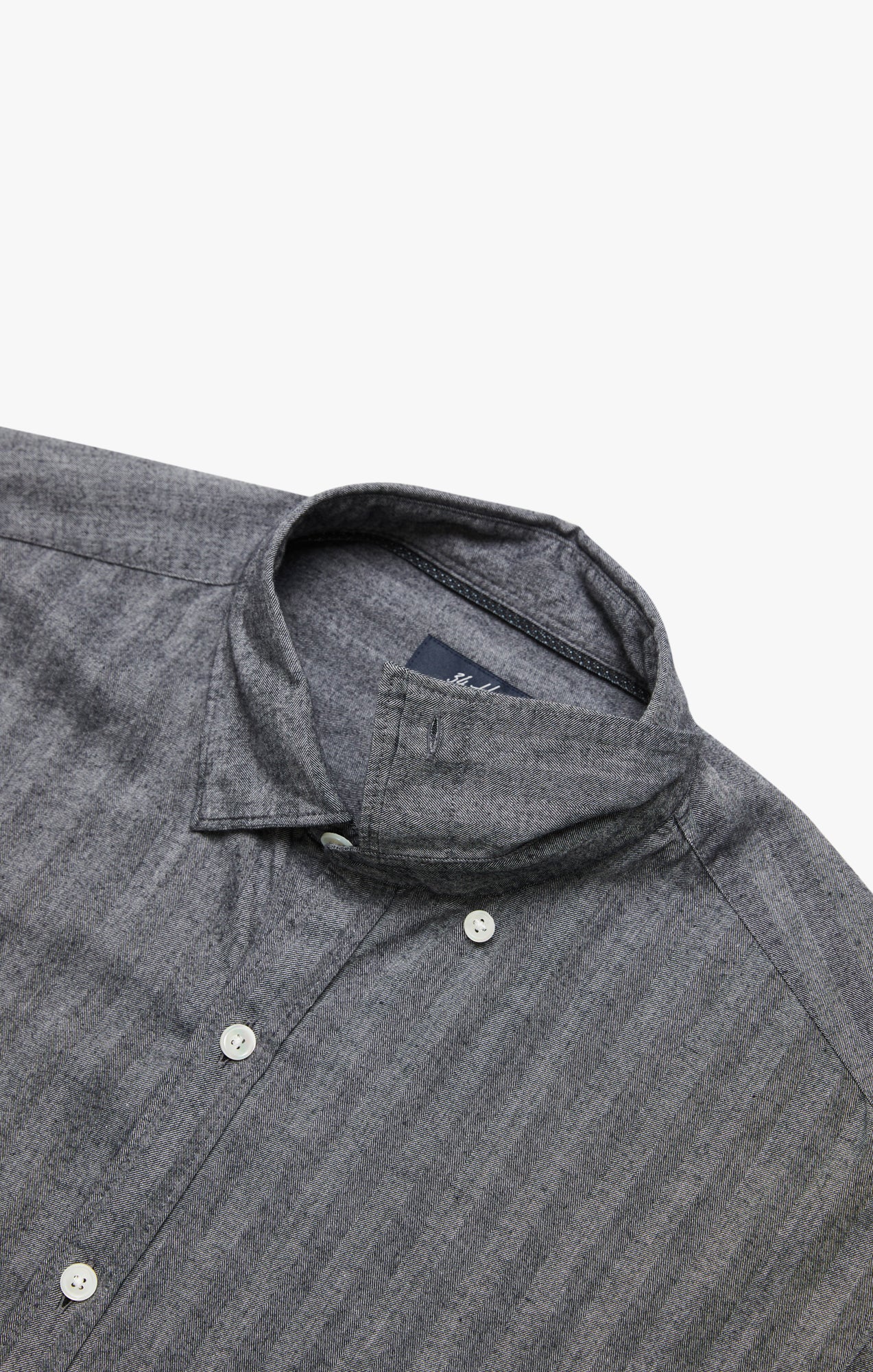 Herringbone Shirt In Anthracite Melange