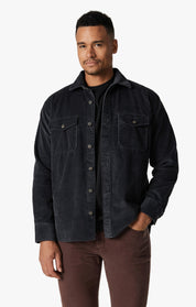 Corduroy Overshirt In Iron Gate