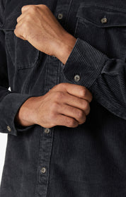 Corduroy Overshirt In Iron Gate