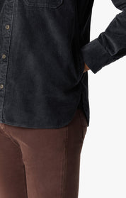 Corduroy Overshirt In Iron Gate
