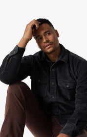 Corduroy Overshirt In Iron Gate