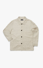 Herringbone Overshirt In Beige