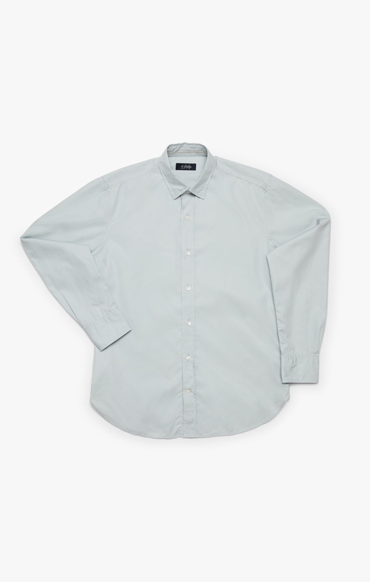 Luxe Twill Shirt In Pearl Blue