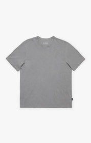 Slub Crew Neck T-Shirt In Gray