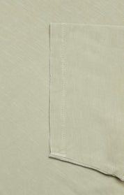Slub Crew Neck T-Shirt In Sage