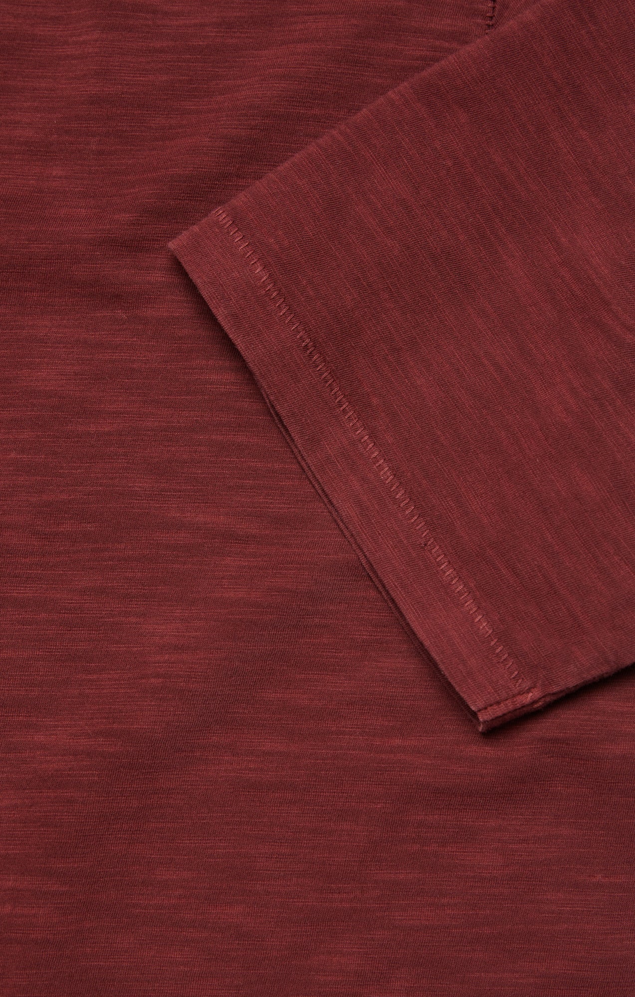 Slub Crew Neck T-Shirt In Port Image 9