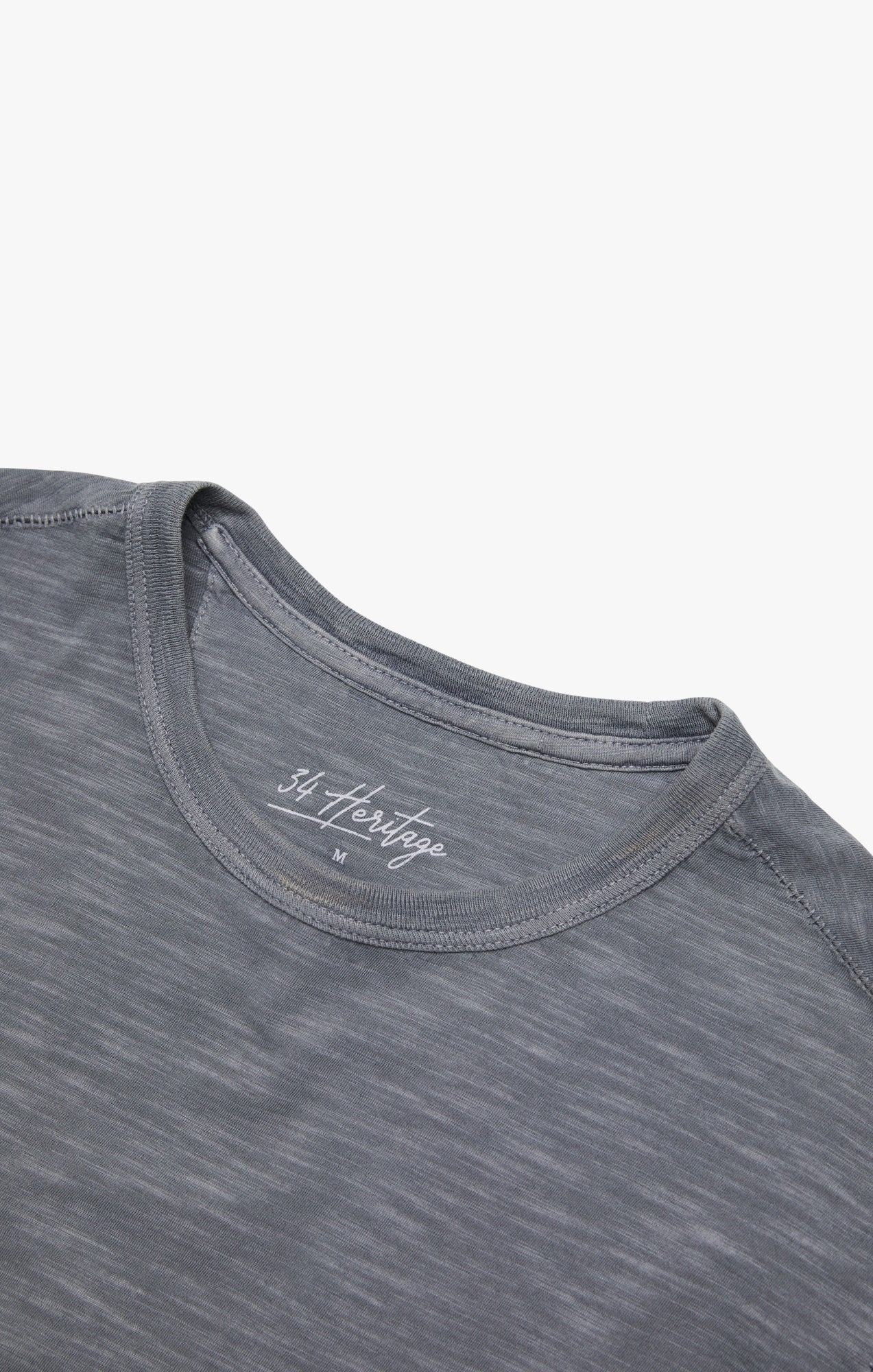 Slub Crew Neck T-Shirt In Winter Grey