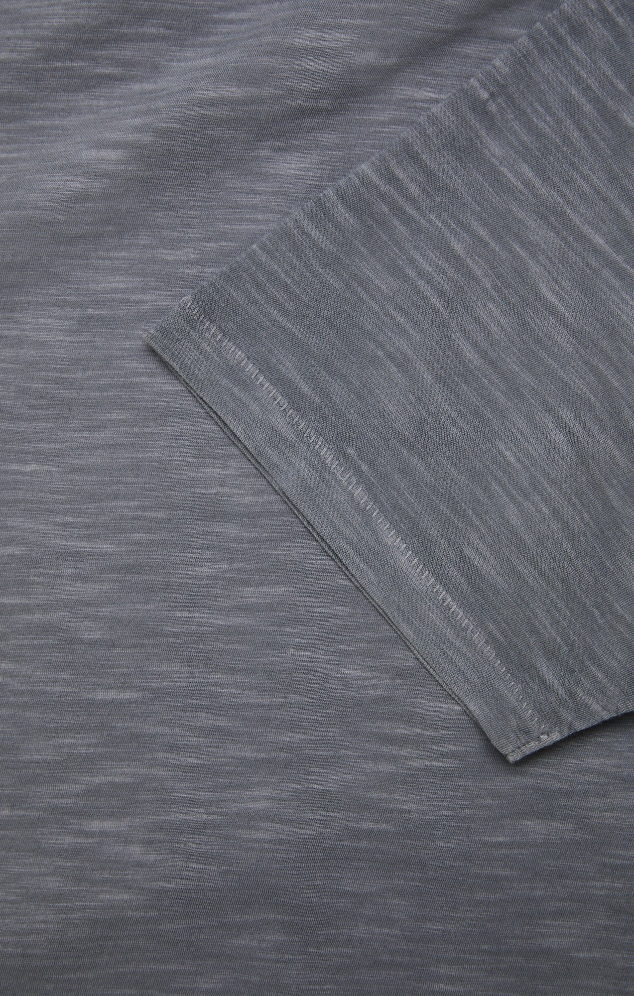 Slub Crew Neck T-Shirt In Winter Grey Image 8