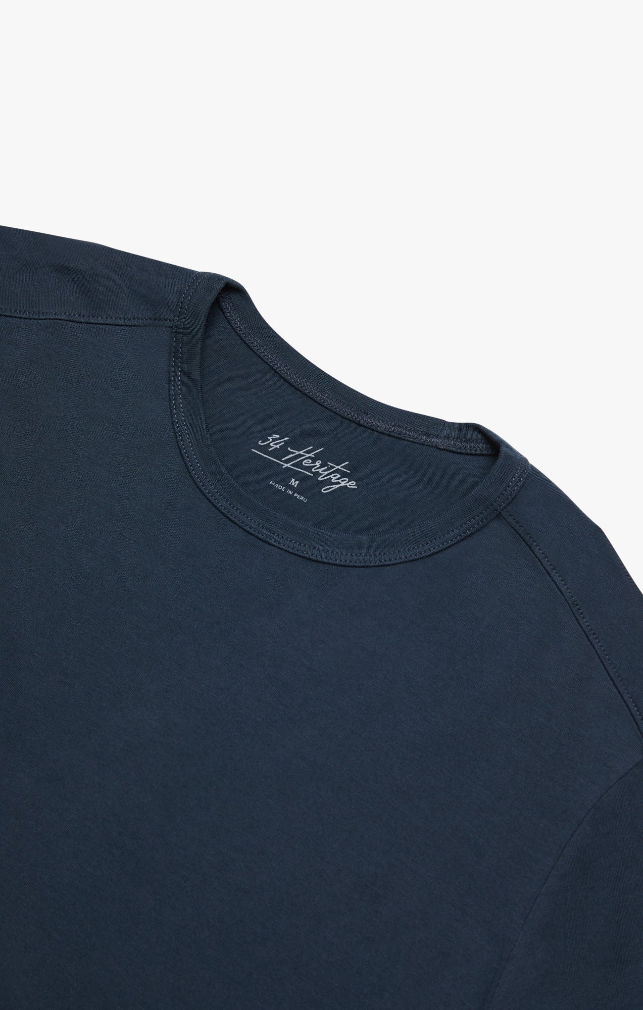 Basic Crew Neck T-Shirt in Blue Berry Image 8
