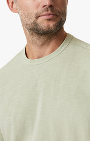 Slub Crew Neck T-Shirt In Sage