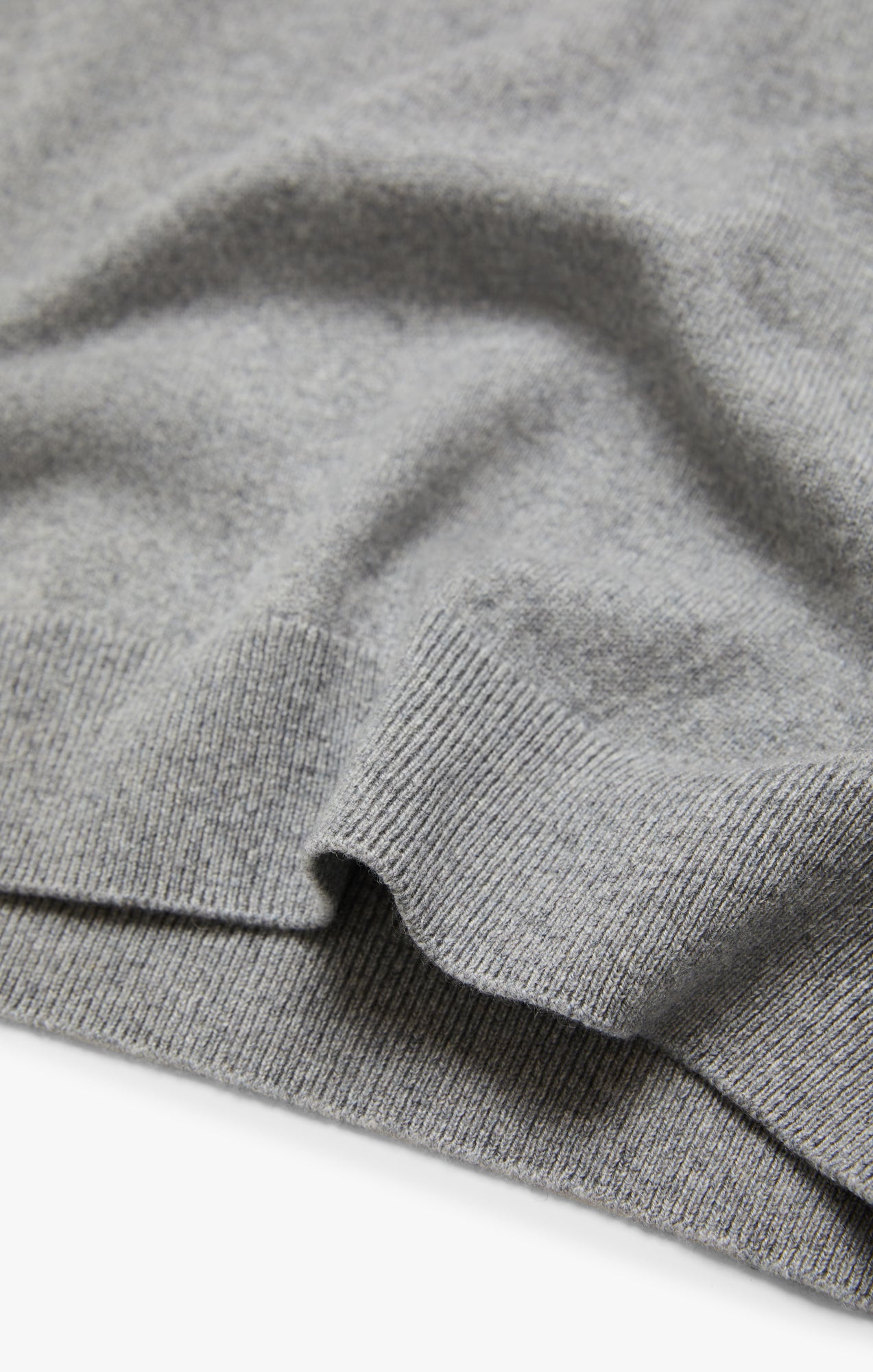 Cashmere Quarter Zip Sweater In Grey Melange