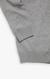 Cashmere Quarter Zip Sweater In Grey Melange