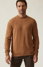 Cashmere Crew Neck Sweater In Tobacco