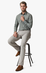 Courage Straight Leg Pants In Brown Refined Twill