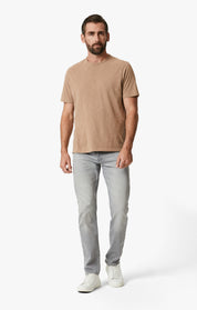 Slub Crew Neck T-Shirt In Walnut