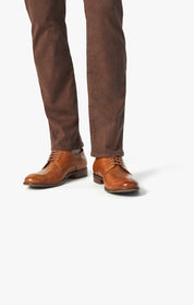 Cool Tapered Leg Pants In Cognac Diagonal