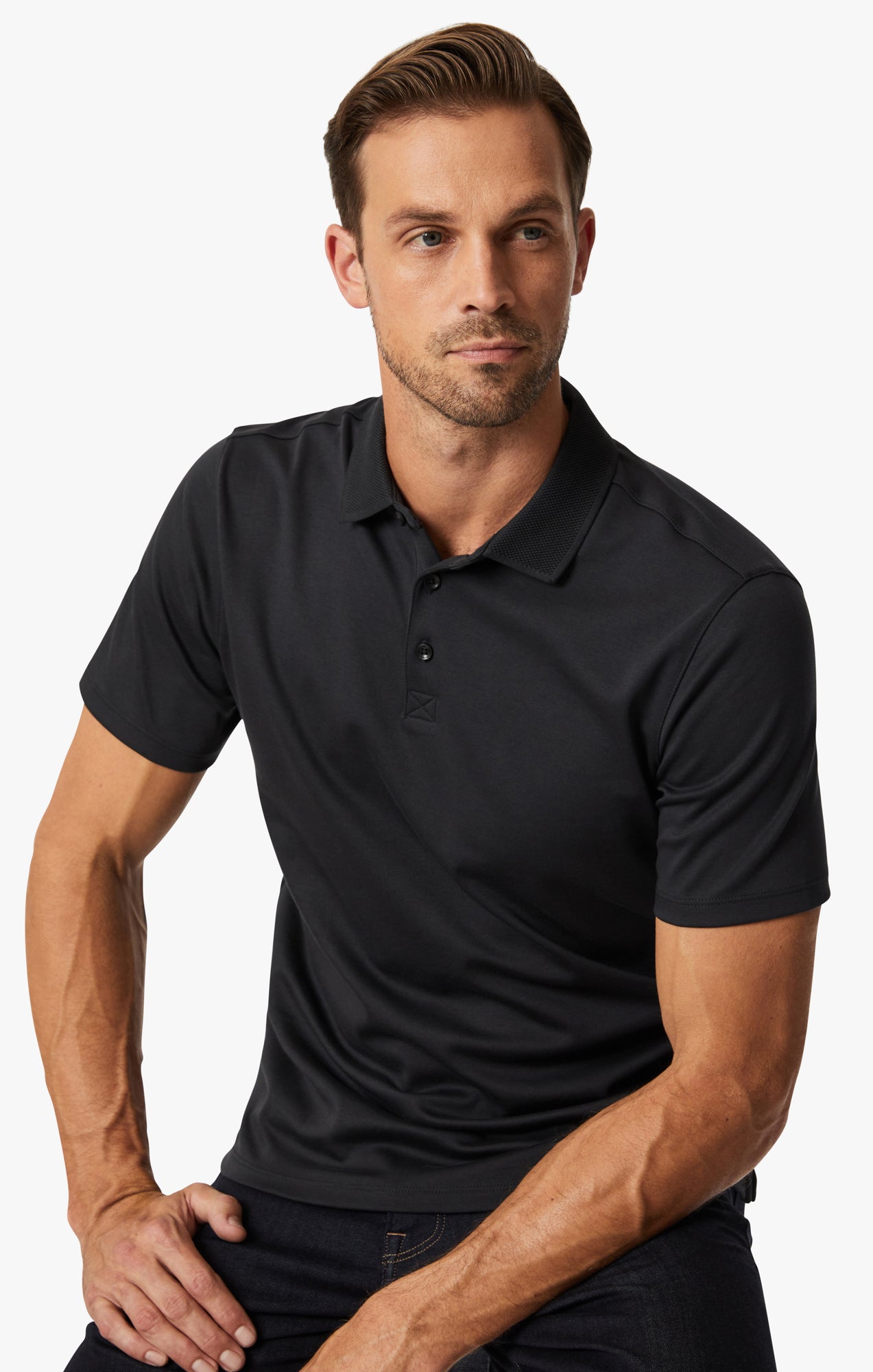 Polo T-Shirt In Black Image 7