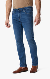 Cool Tapered Leg Jeans In Shaded Blue Selvedge