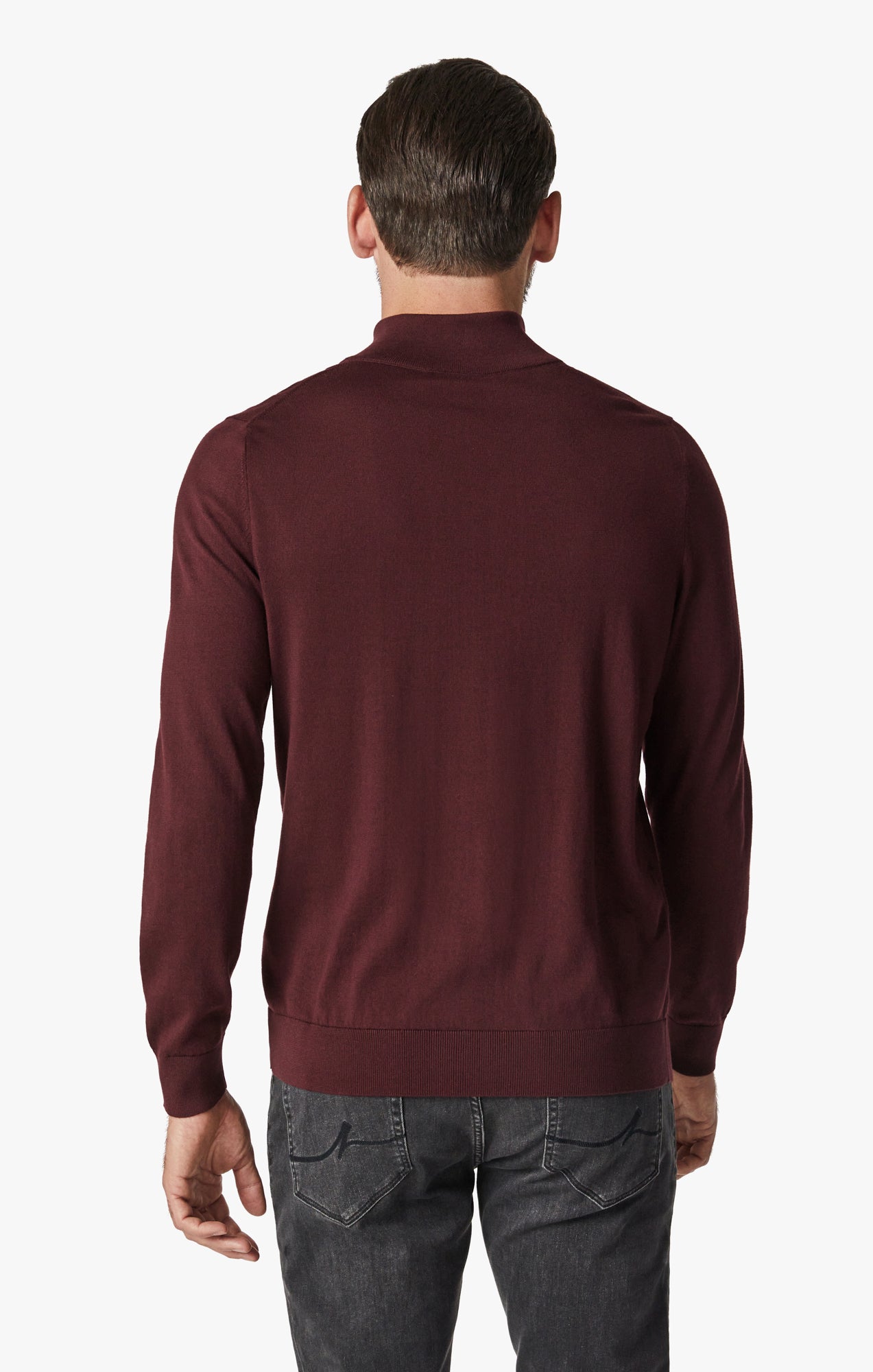 Quarter Zip Sweater In Decadent Chocolate Image 3