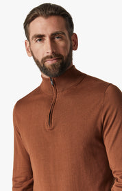 Quarter Zip Sweater In Tortoise Shell