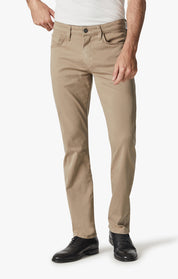 Cool Tapered Leg Pants In Cashew Brushed Twill