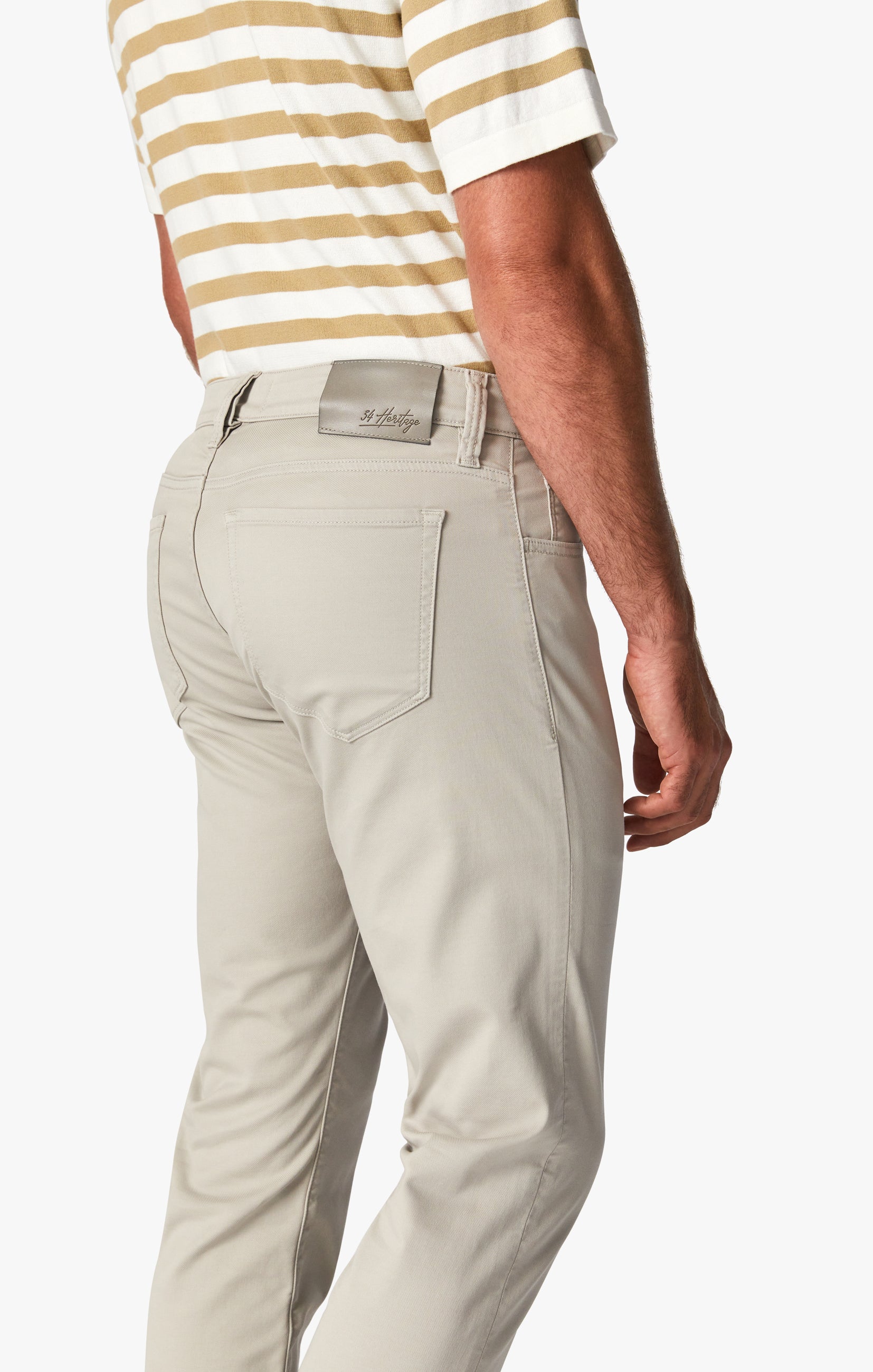 Charisma Relaxed Straight Pants In Oyster Summer Coolmax