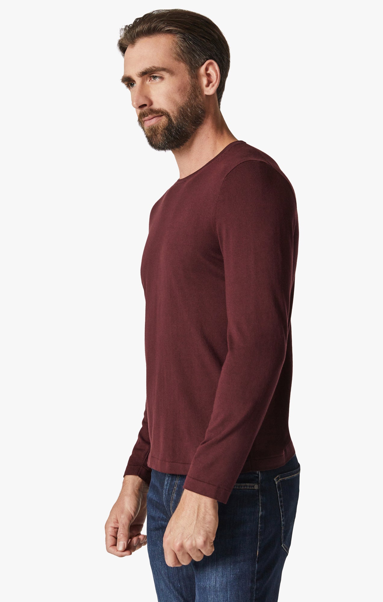 Crew Neck Sweater In Decadent Chocolate