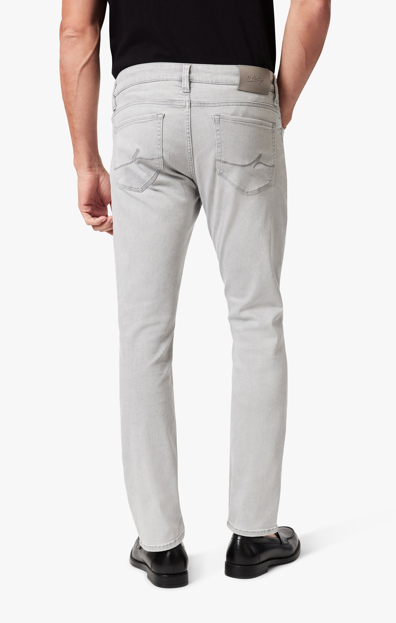 Courage Straight Leg Jeans In Light Grey Refined