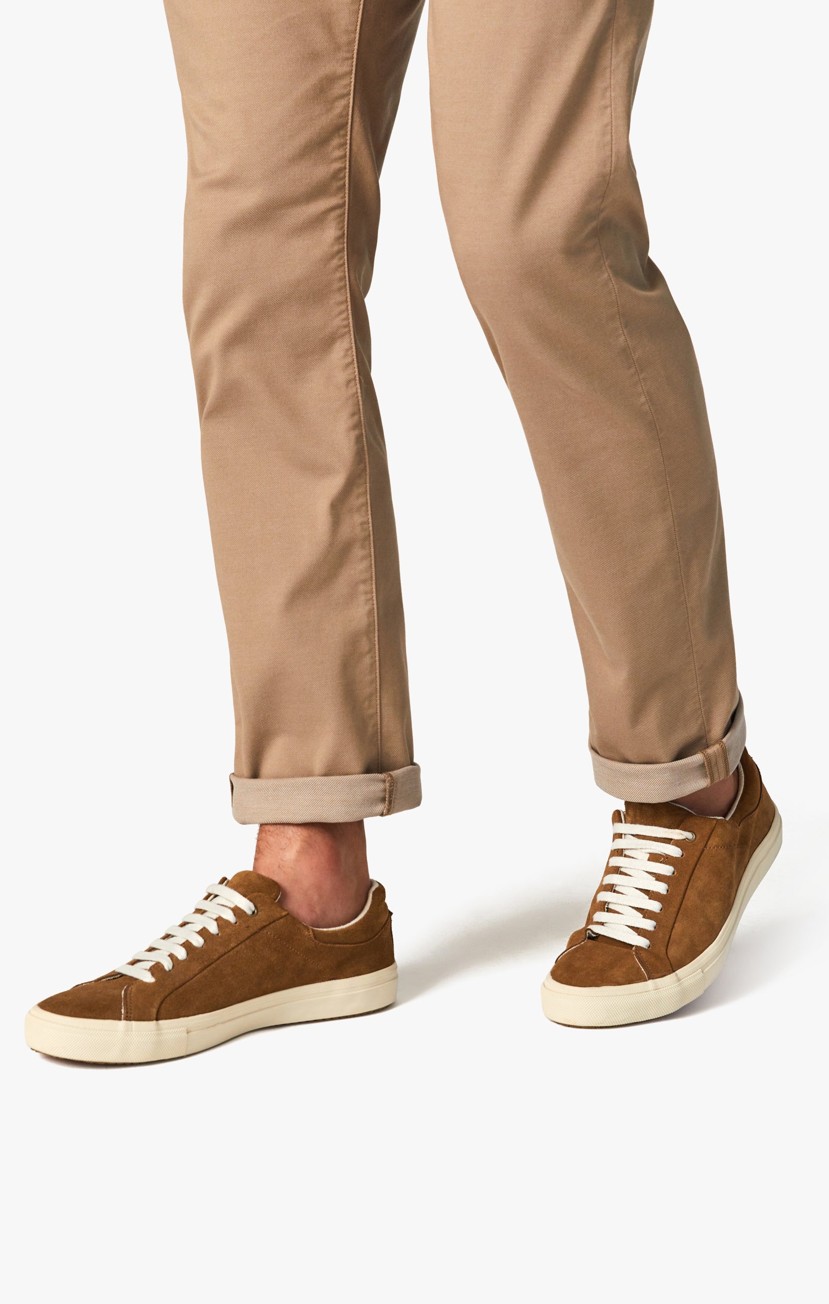 Charisma Relaxed Straight Pants In Khaki Summer Coolmax