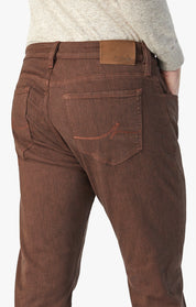 Cool Tapered Leg Pants In Cognac Diagonal