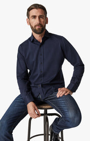 Structured Shirt In Navy Blue