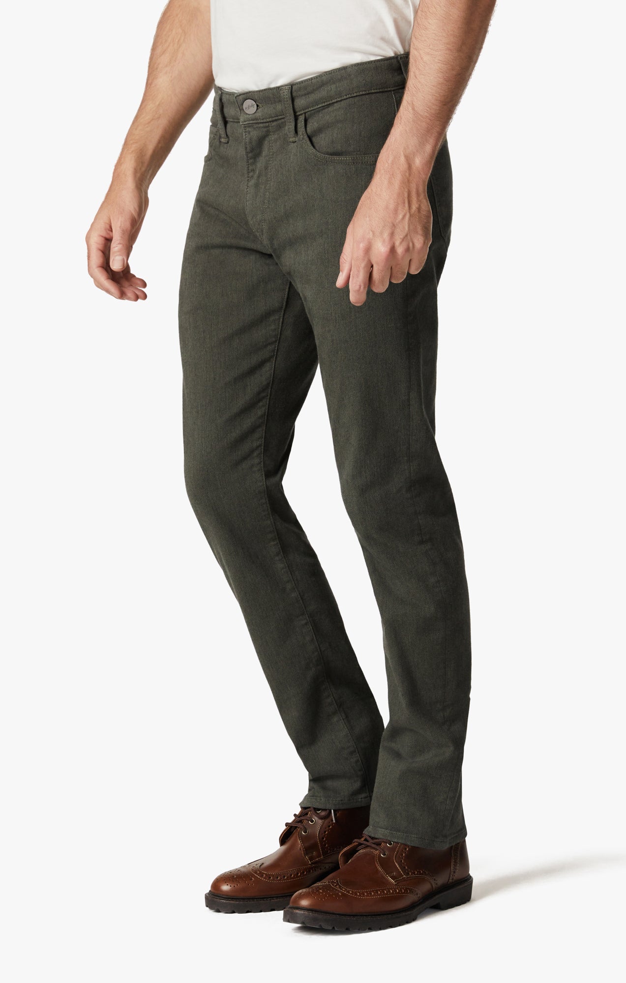 Cool Tapered Leg Pants in Forest Diagonal