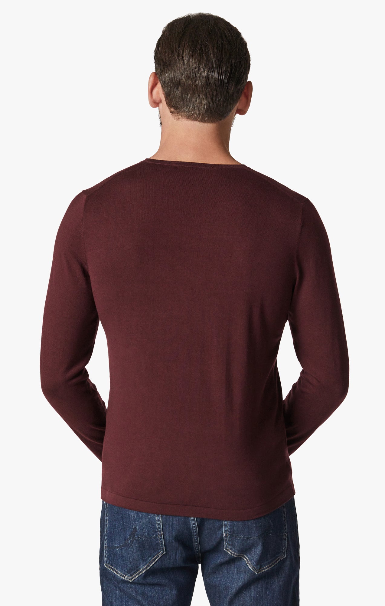 Crew Neck Sweater In Decadent Chocolate