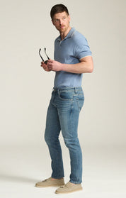 Cool Tapered Leg Jeans in Light Shaded Organic