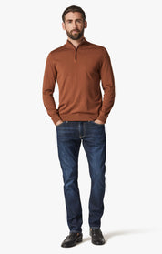 Quarter Zip Sweater In Tortoise Shell