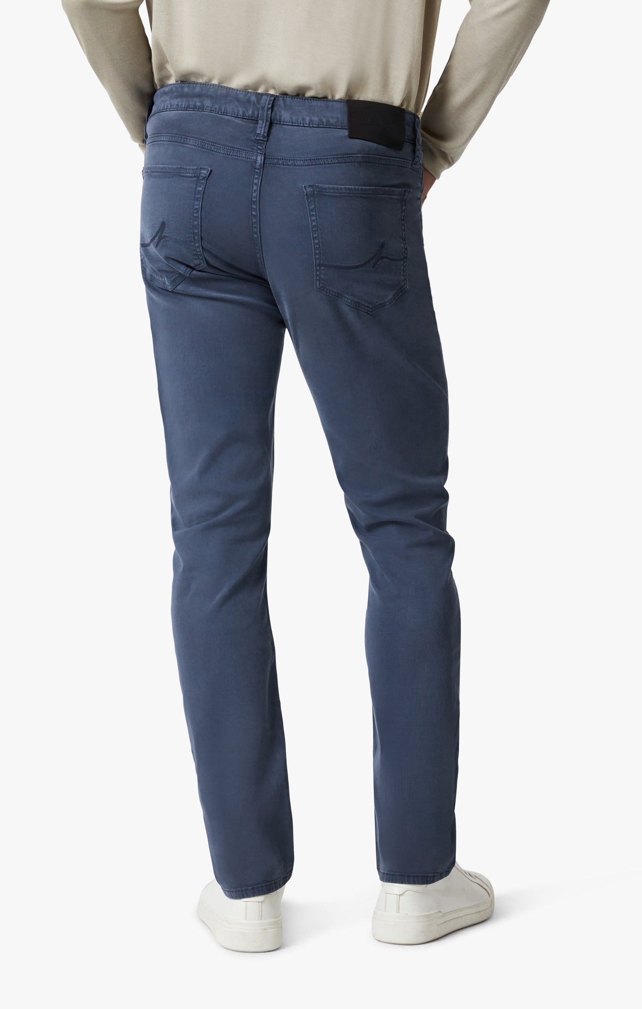 Cool Tapered Leg Pants In Dark Denim Twill