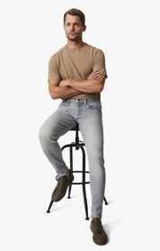Cool Tapered Leg Jeans In Light Grey Urban