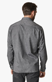 Herringbone Shirt In Anthracite Melange