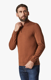 Quarter Zip Sweater In Tortoise Shell