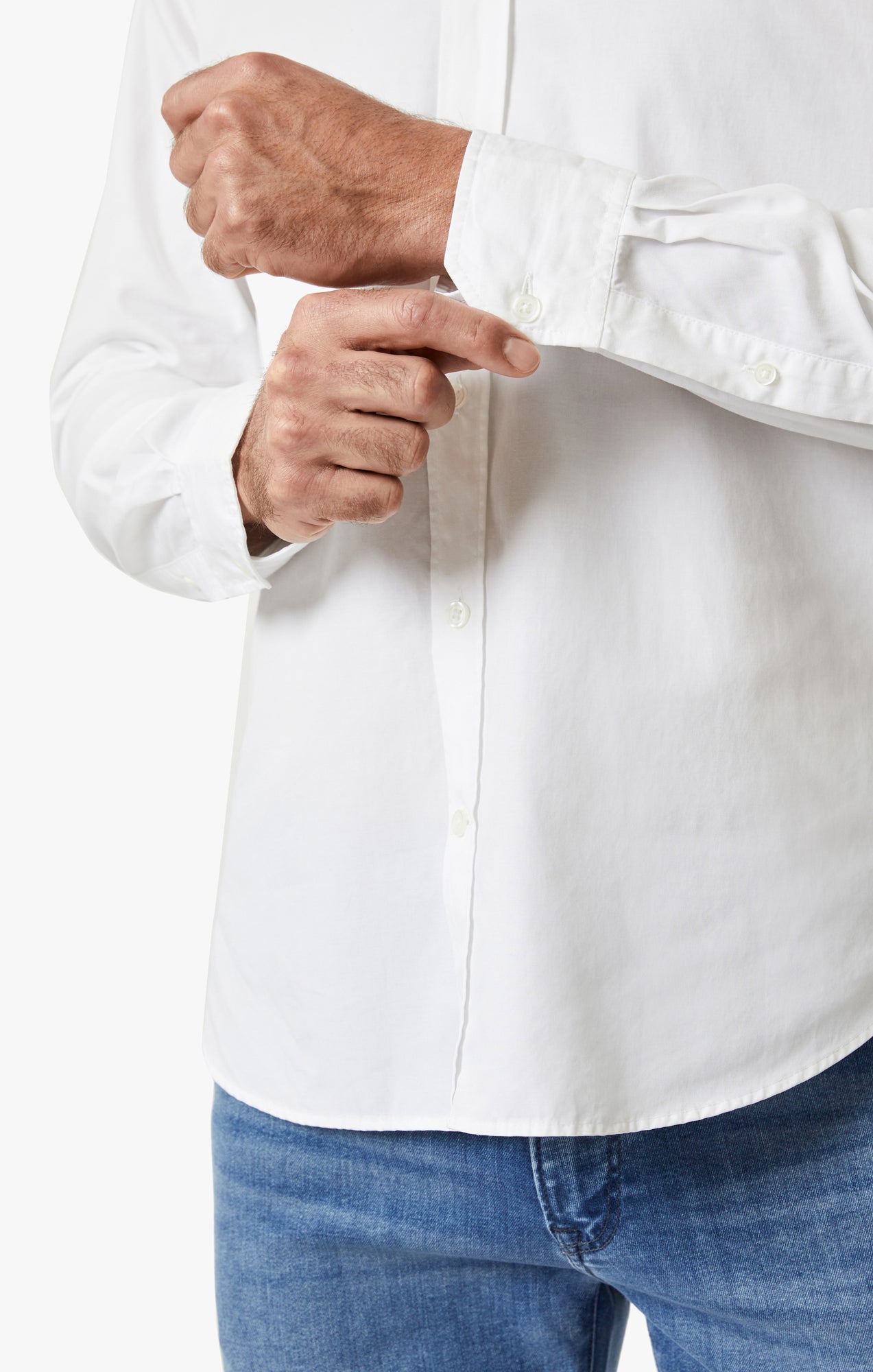 Luxe Twill Shirt In Bright White