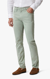 Courage Straight Leg Pants In Iceberg Green Twill