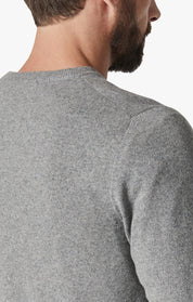 Cashmere Crew Neck Sweater In Grey Melange