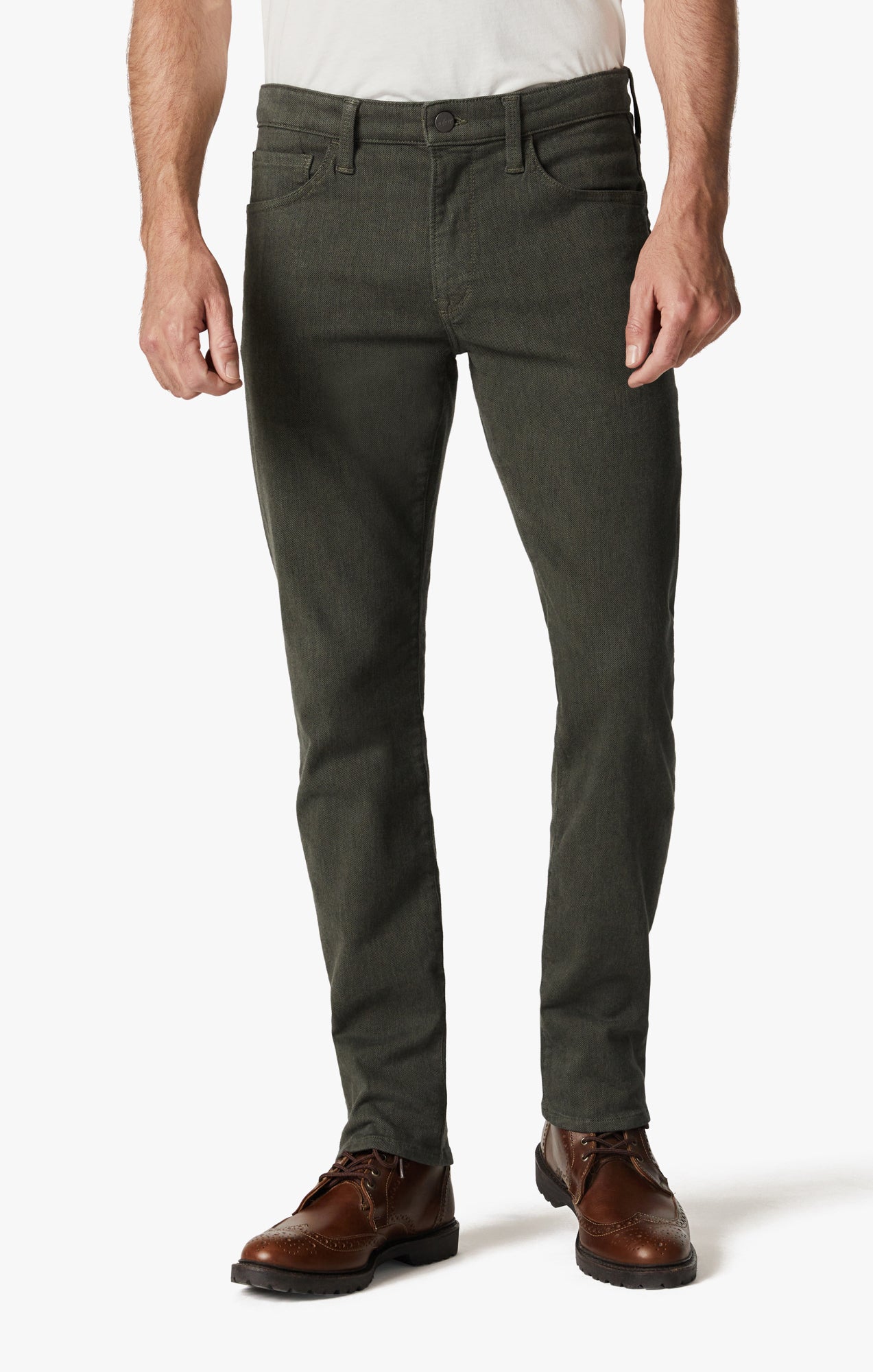 Cool Tapered Leg Pants in Forest Diagonal