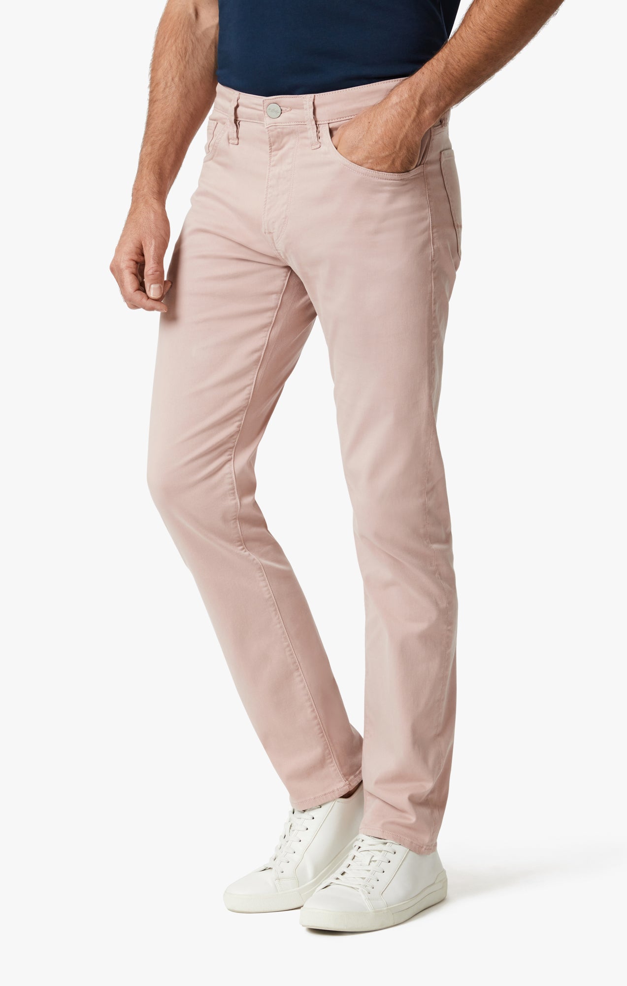 Cool Tapered Leg Pants In Blushed Twill