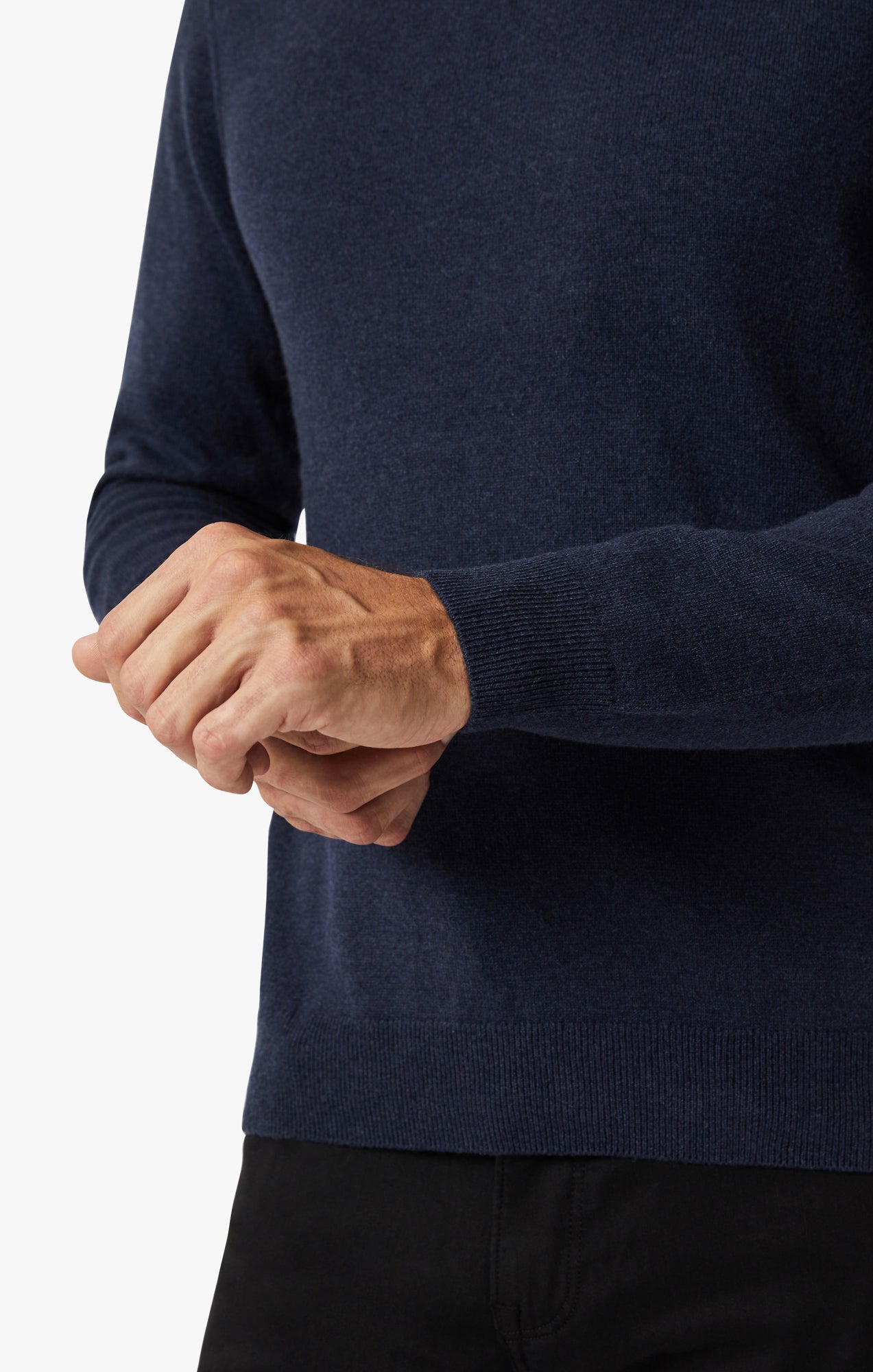 Cashmere Crew Neck Sweater In Navy