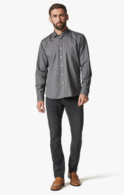 Herringbone Shirt In Anthracite Melange