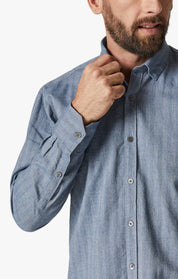 Herringbone Shirt In Blue